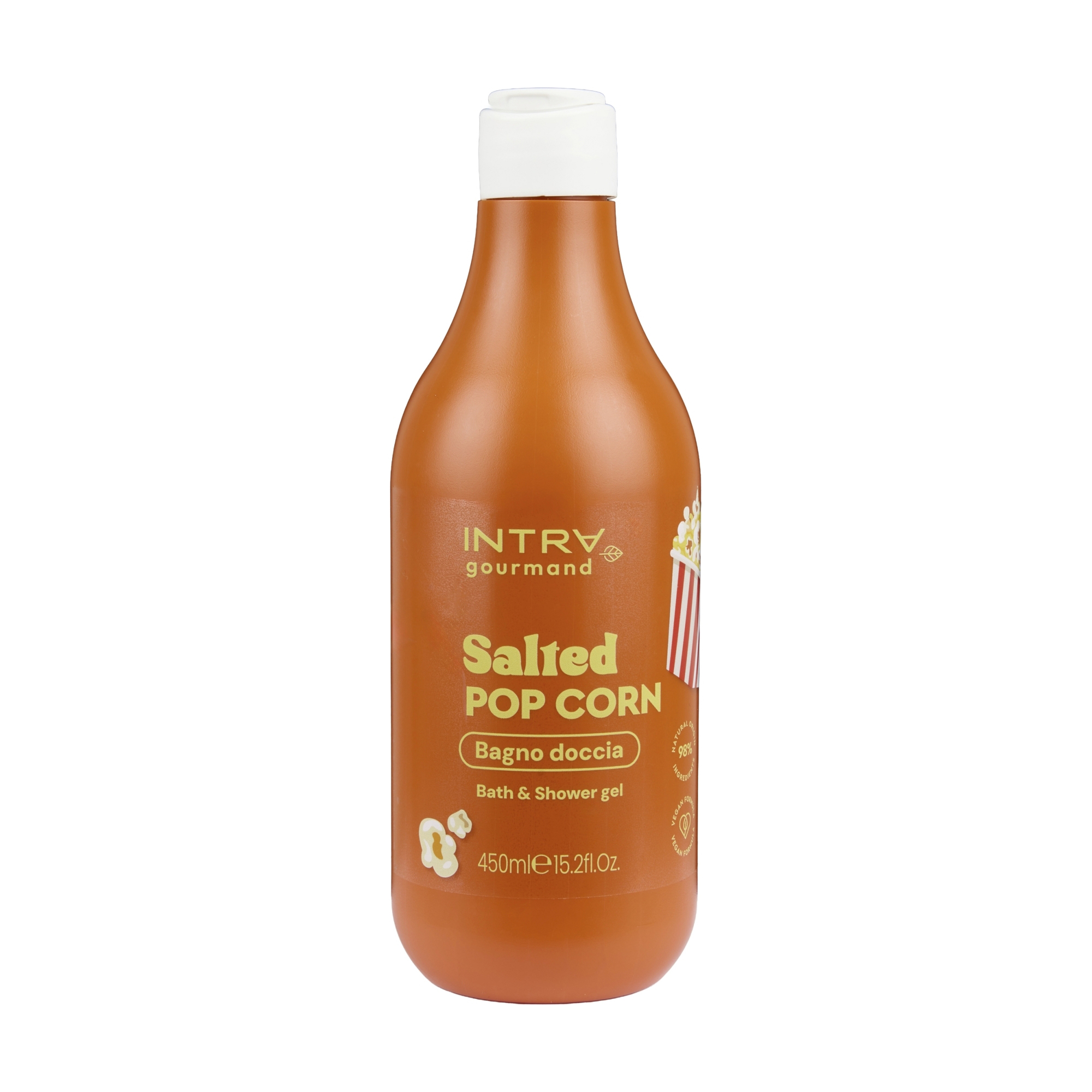 Гель для душу та ванни Intra Gourmand Salted Pop Corn Bath &amp; Shower Gel Солоний попкорн, 450 мл